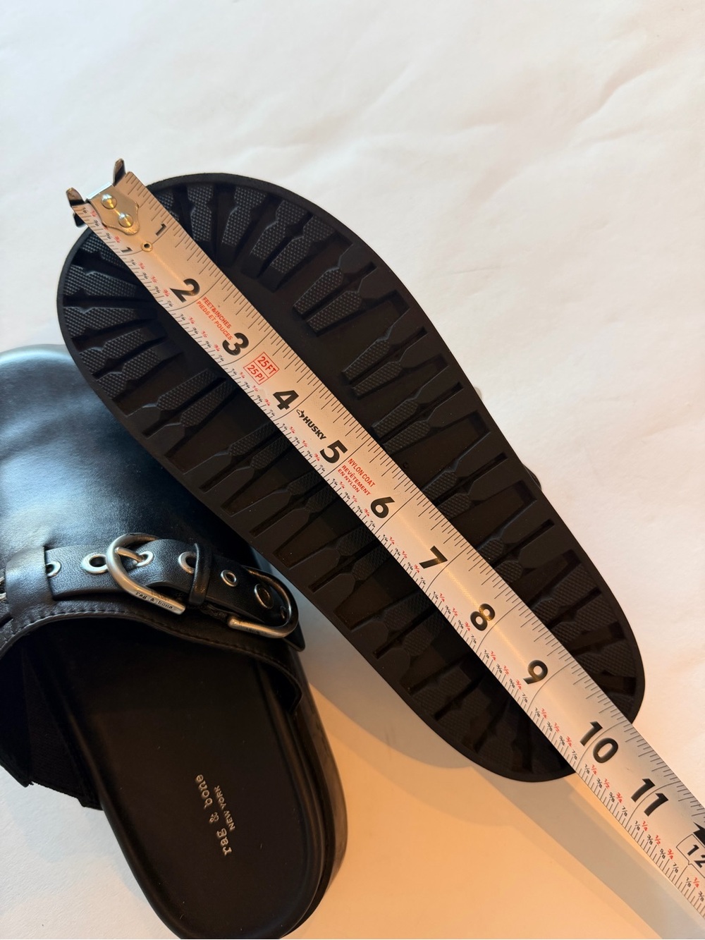 Rag & Bone Black Leather Buckle Grommet Clogs Mules Size 39 NWOT - Picture 11 of 12